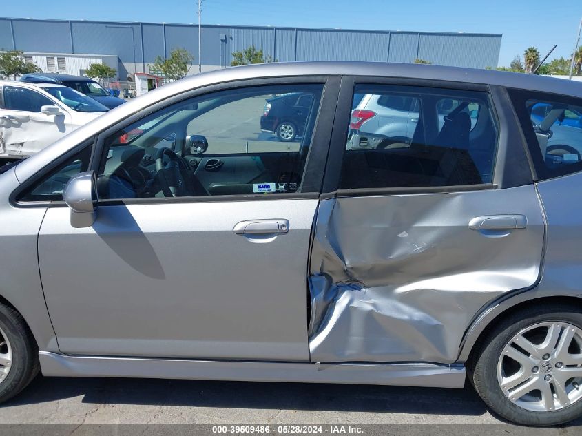 2008 Honda Fit Sport VIN: JHMGD38638S019850 Lot: 39509486