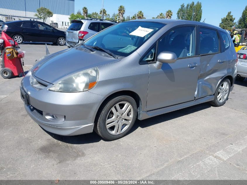 2008 Honda Fit Sport VIN: JHMGD38638S019850 Lot: 39509486