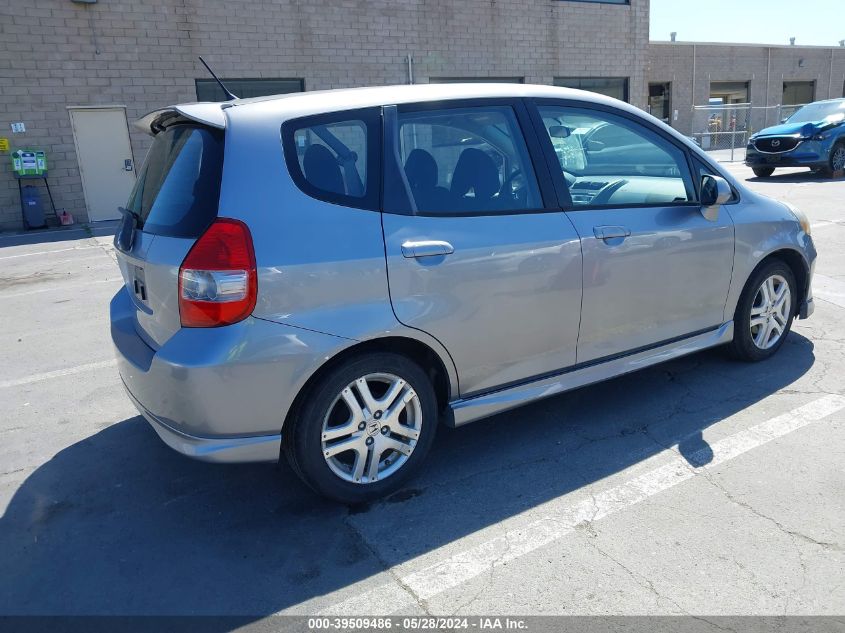 2008 Honda Fit Sport VIN: JHMGD38638S019850 Lot: 39509486