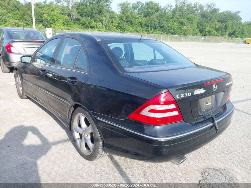 2005 Mercedes-Benz C 230K Sport Sedan VIN: WDBRF40J95A797788 Lot: 39509520