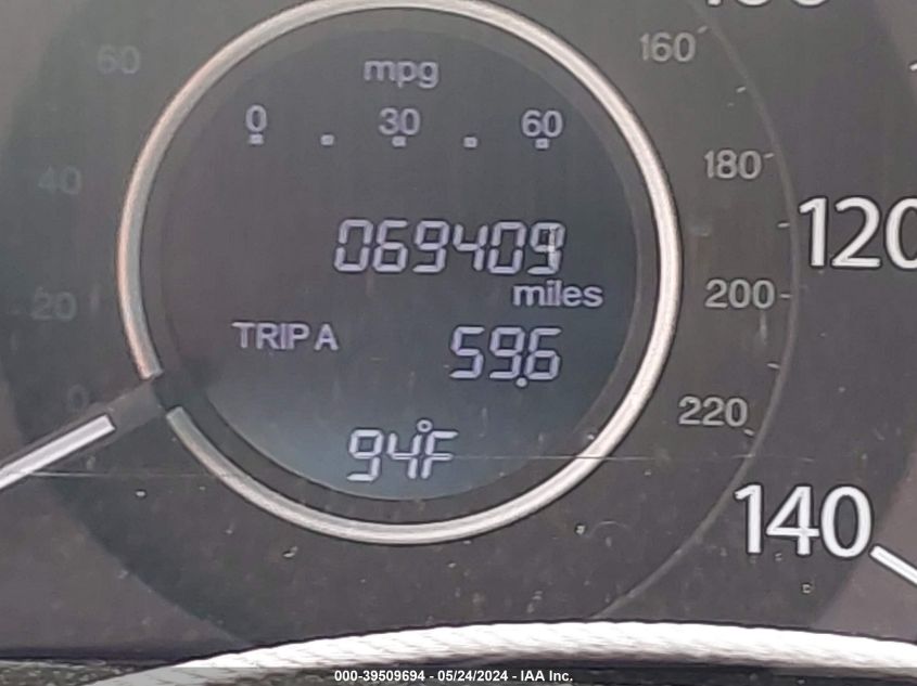 2014 Honda Cr-V Ex-L VIN: 2HKRM3H72EH516577 Lot: 39509694