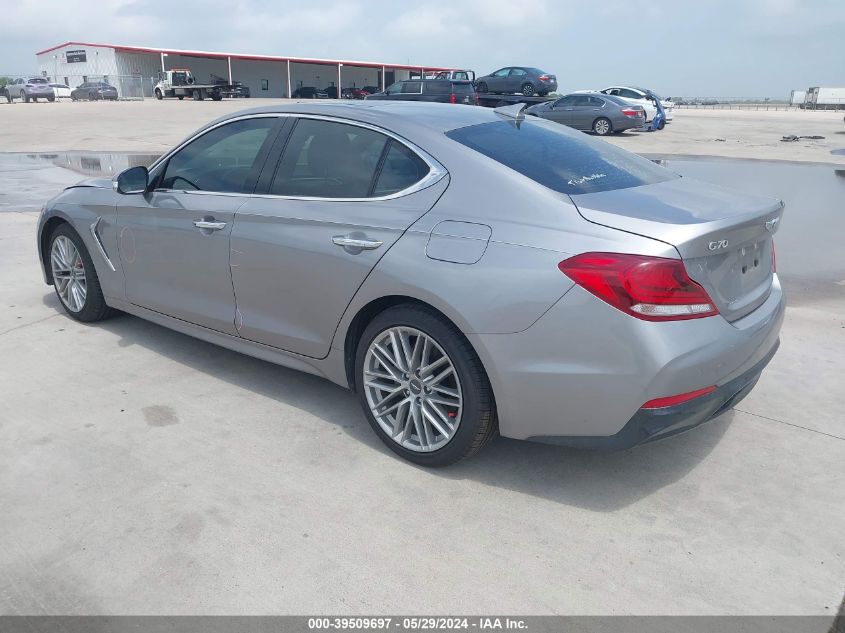 2021 Genesis G70 2.0T Rwd VIN: KMTG34LA4MU078539 Lot: 39509697