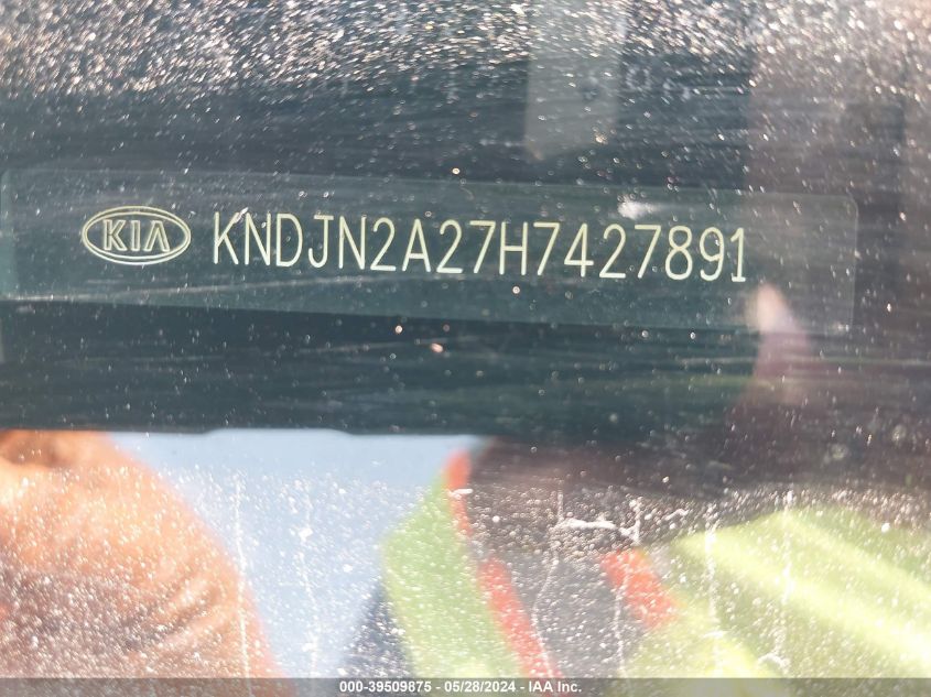 2017 Kia Soul VIN: KNDJN2A27H7427891 Lot: 39509875