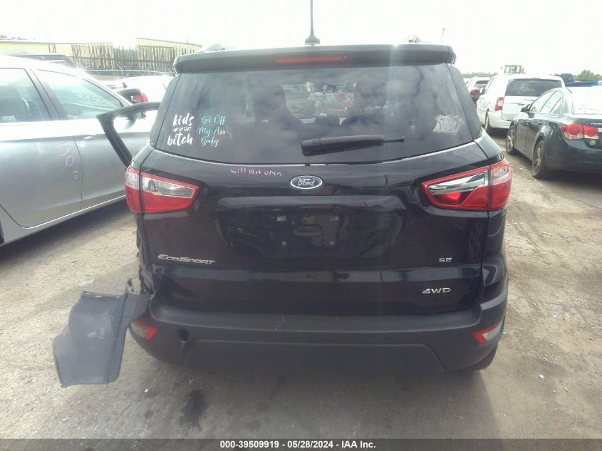 2020 Ford Ecosport Se VIN: MAJ6S3GL8LC394619 Lot: 39509919