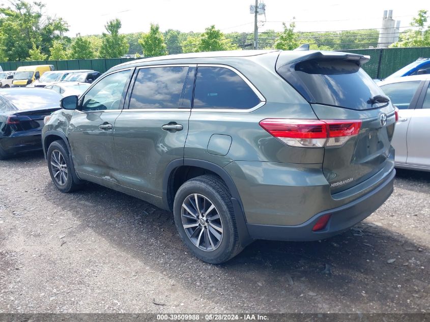 2018 Toyota Highlander Se/Xle VIN: 5TDJZRFH7JS873531 Lot: 39509988