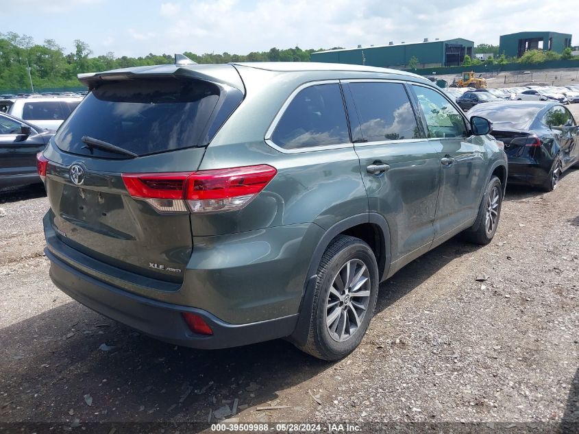 2018 Toyota Highlander Se/Xle VIN: 5TDJZRFH7JS873531 Lot: 39509988