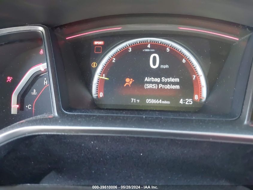 2018 Honda Civic Type R Touring VIN: SHHFK8G76JU204826 Lot: 39510006