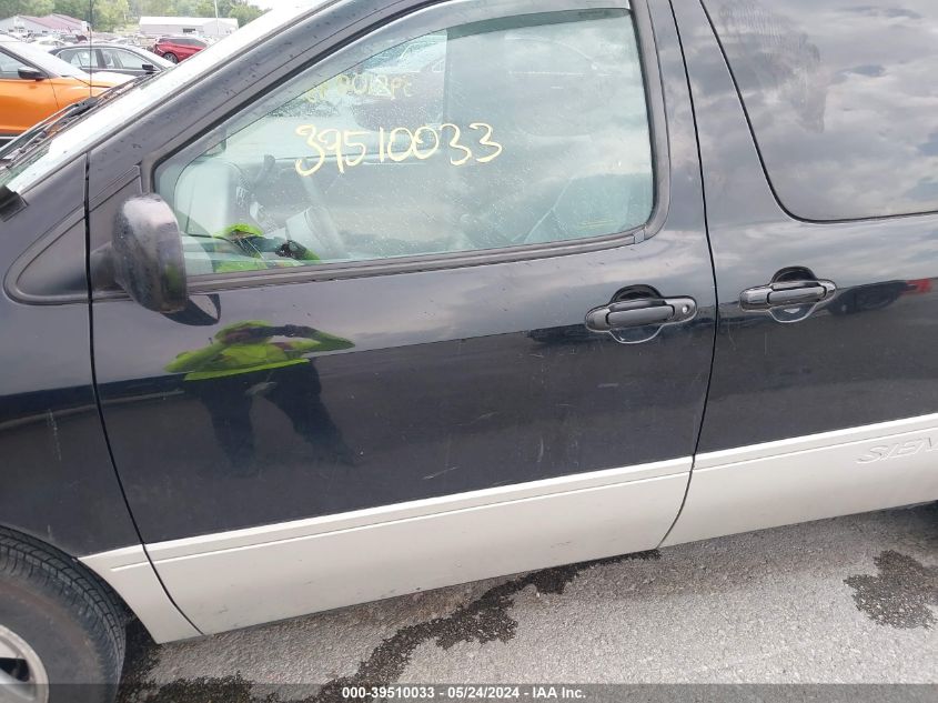 2000 Toyota Sienna Xle VIN: 4T3ZF13CXYU248250 Lot: 39510033