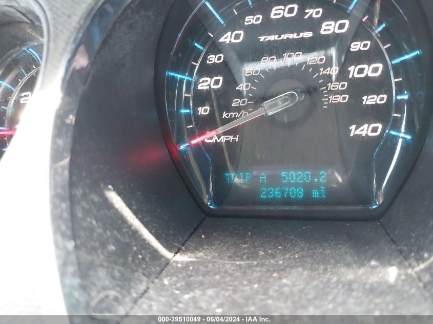 2010 Ford Taurus Se VIN: 1FAHP2DW4AG149650 Lot: 39510049