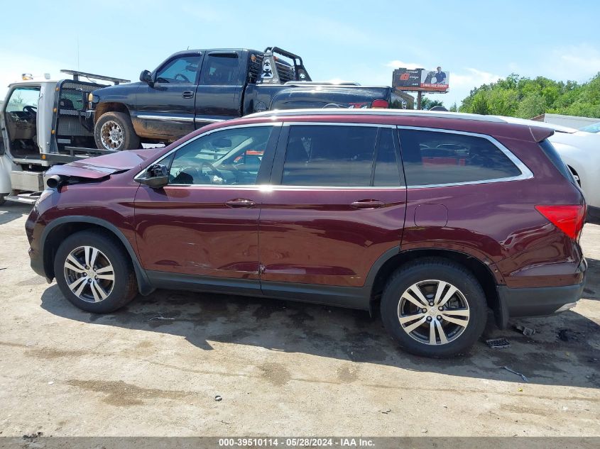 2017 Honda Pilot Ex-L VIN: 5FNYF5H66HB021830 Lot: 39510114