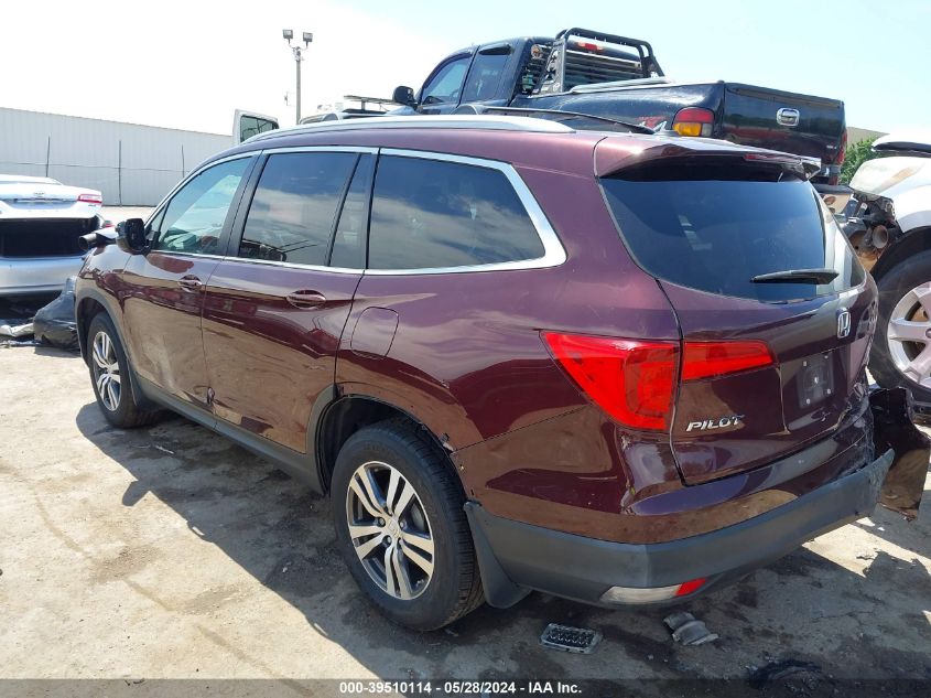 2017 Honda Pilot Ex-L VIN: 5FNYF5H66HB021830 Lot: 39510114