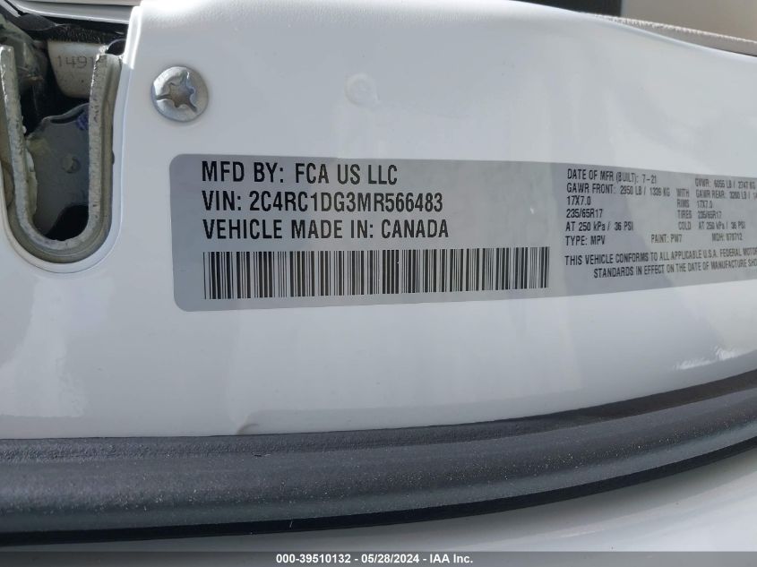 2021 CHRYSLER VOYAGER LXI - 2C4RC1DG3MR566483
