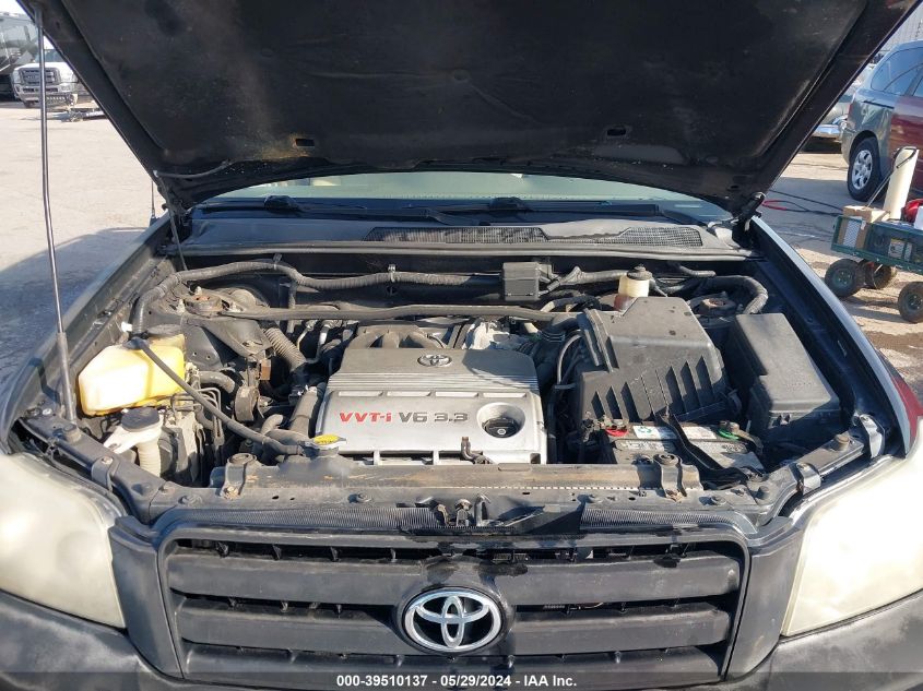 2005 Toyota Highlander V6 VIN: JTEGP21A350044705 Lot: 39510137