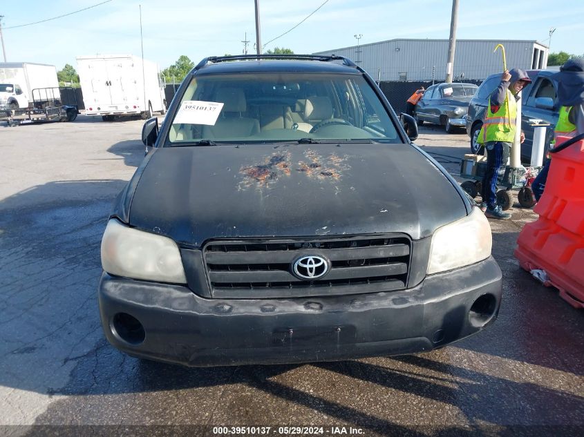 2005 Toyota Highlander V6 VIN: JTEGP21A350044705 Lot: 39510137