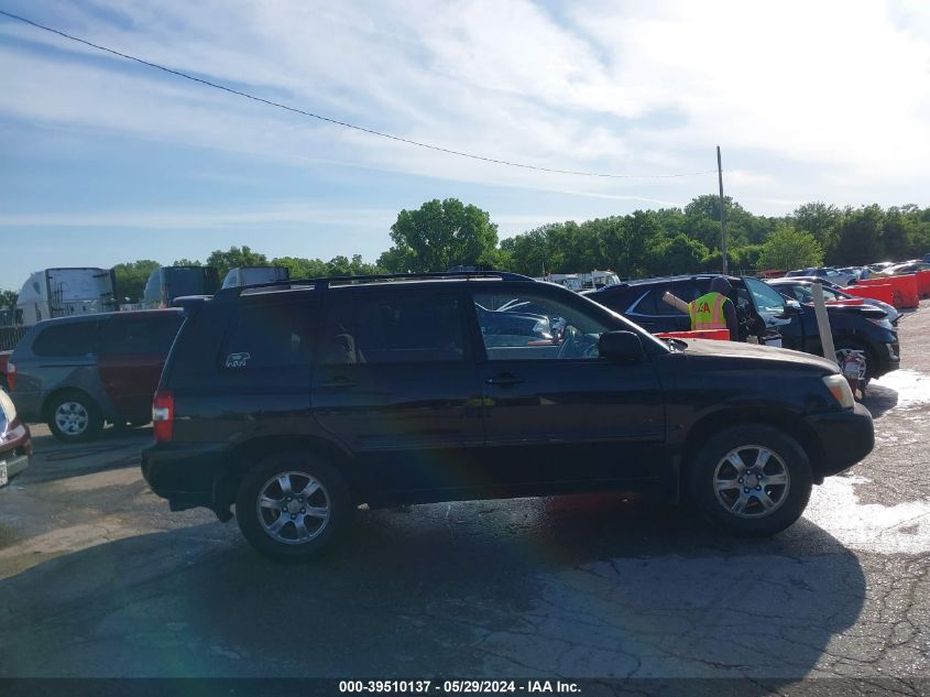 2005 Toyota Highlander V6 VIN: JTEGP21A350044705 Lot: 39510137