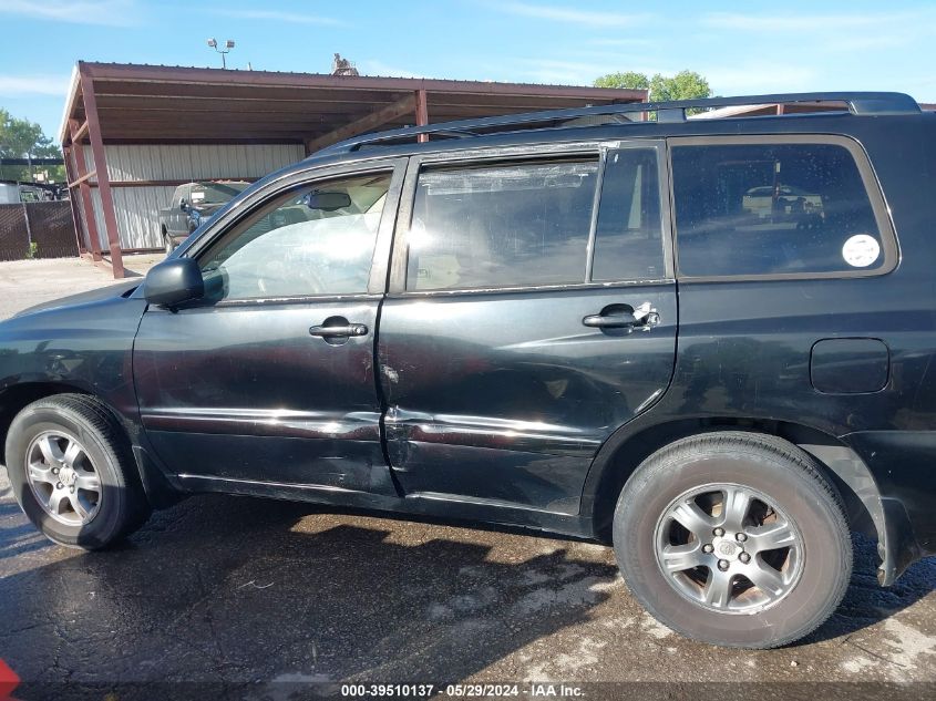 2005 Toyota Highlander V6 VIN: JTEGP21A350044705 Lot: 39510137