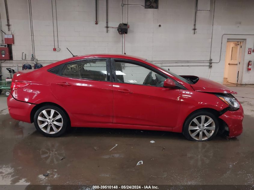 2012 Hyundai Accent Gls VIN: KMHCU4AEXCU112817 Lot: 39510148