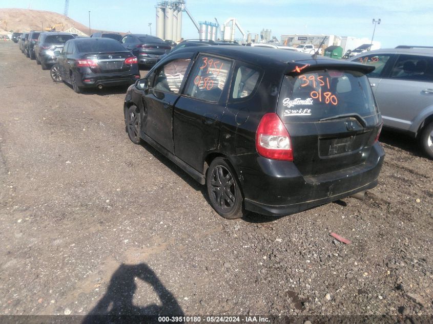 2008 Honda Fit Sport VIN: JHMGD376X8S046352 Lot: 39510180