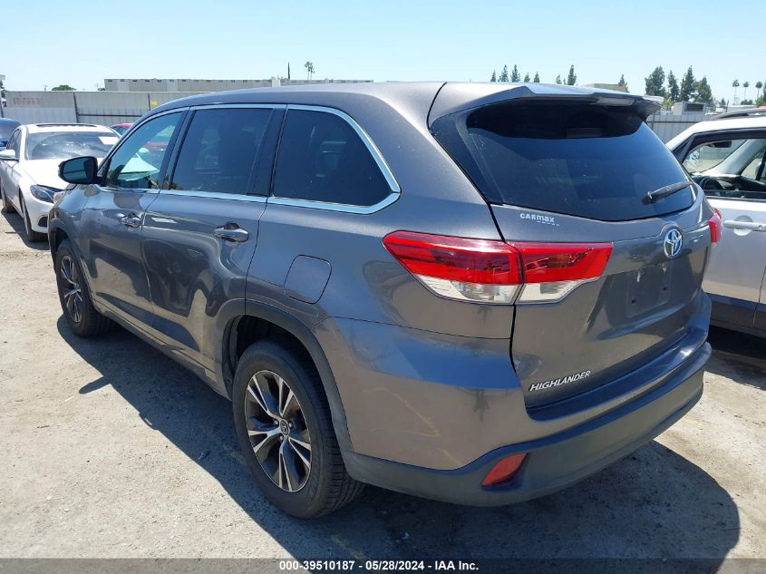 2018 Toyota Highlander Le VIN: 5TDZARFH7JS038300 Lot: 39510187