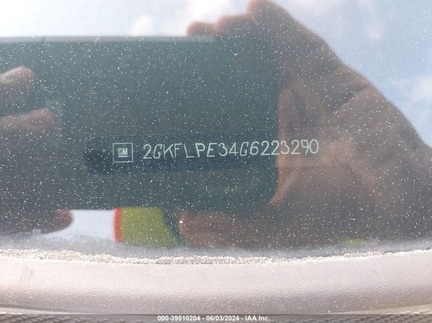 2016 GMC Terrain Slt VIN: 2GKFLPE34G6223290 Lot: 39510204