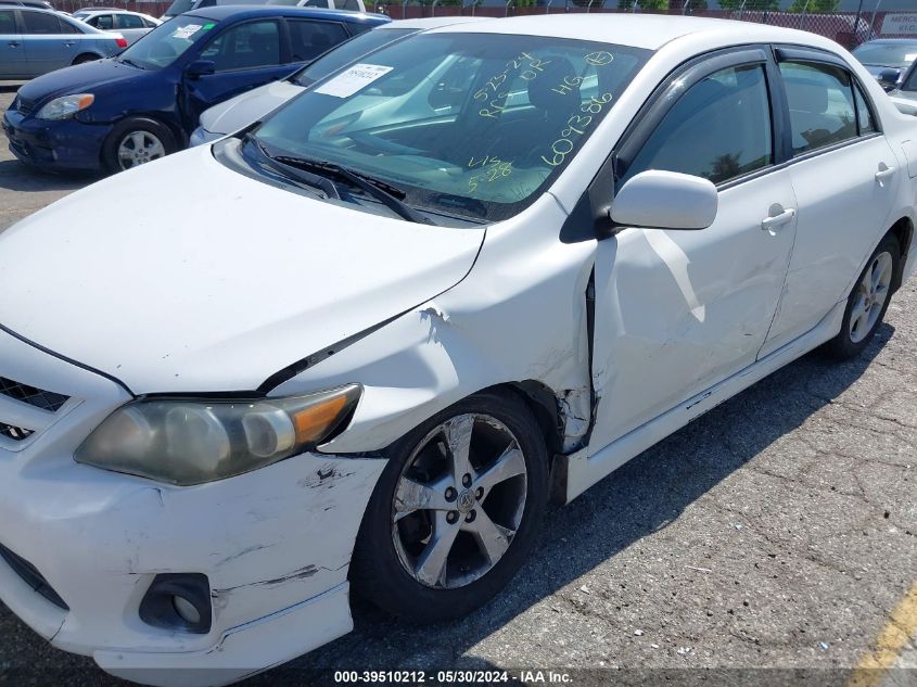 2011 Toyota Corolla S VIN: 2T1BU4EEXBC609386 Lot: 39510212