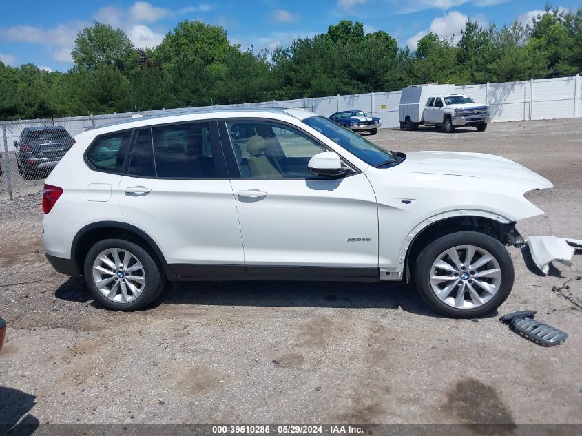 2017 BMW X3 xDrive28I VIN: 5UXWX9C3XH0T17259 Lot: 39510285