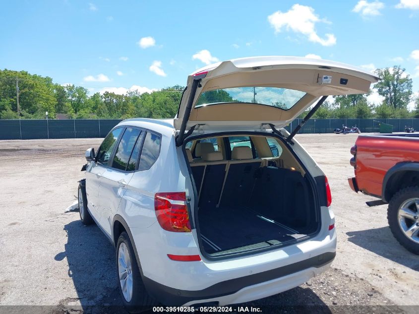 2017 BMW X3 xDrive28I VIN: 5UXWX9C3XH0T17259 Lot: 39510285