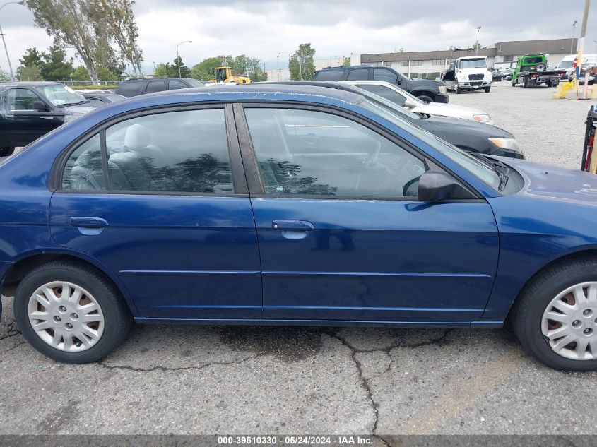 2004 Honda Civic Lx VIN: 2HGES16554H607636 Lot: 39510330