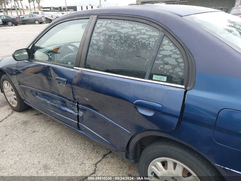 2004 Honda Civic Lx VIN: 2HGES16554H607636 Lot: 39510330