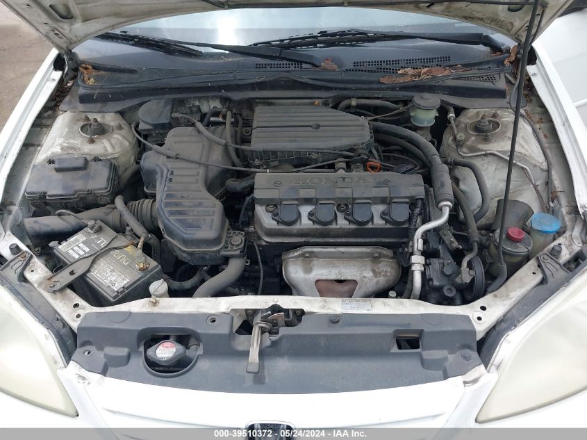 2003 Honda Civic Lx VIN: JHMES16553S001547 Lot: 39510372