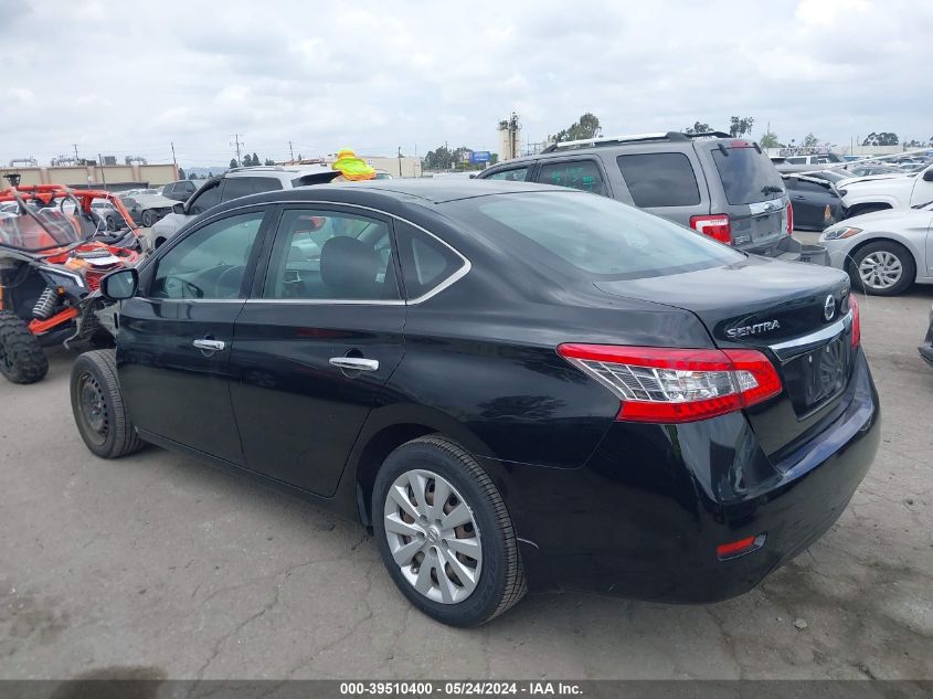 2015 Nissan Sentra S VIN: 3N1AB7AP7FY291309 Lot: 39510400