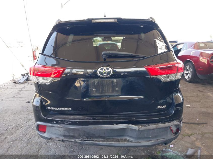 2019 Toyota Highlander Se/Xle VIN: 5TDKZRFH3KS560630 Lot: 39510502