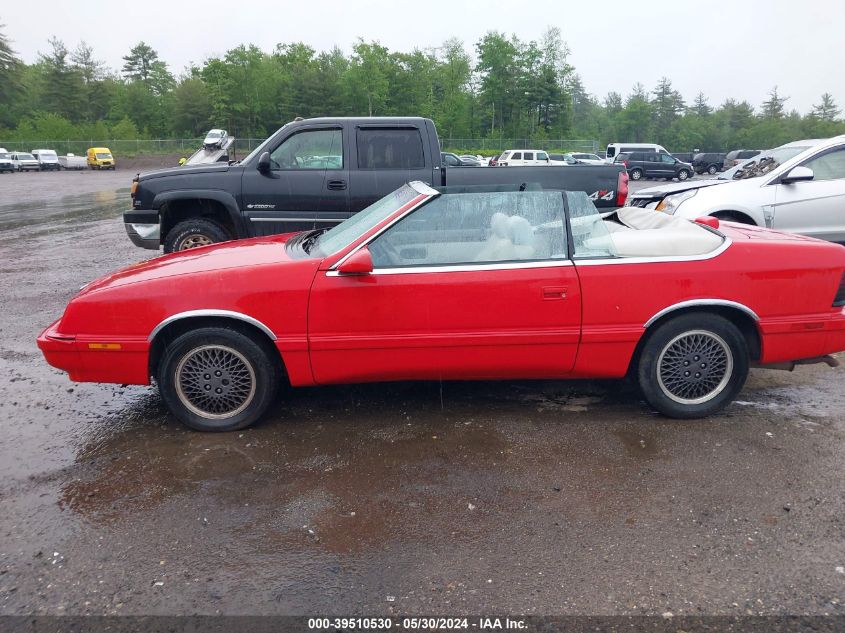 1991 Chrysler Lebaron VIN: 1C3XJ4530MG106973 Lot: 39510530