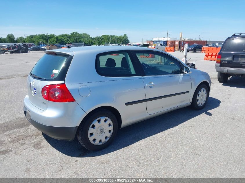 2008 Volkswagen Rabbit S VIN: WVWBA71K38W107244 Lot: 39510556