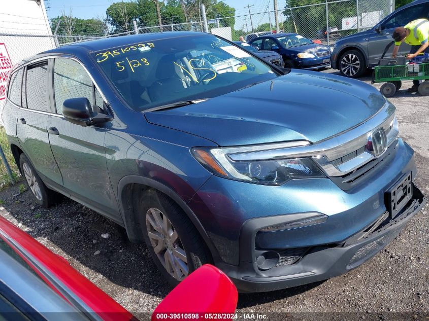 2019 Honda Pilot Lx VIN: 5FNYF6H15KB098951 Lot: 39510598