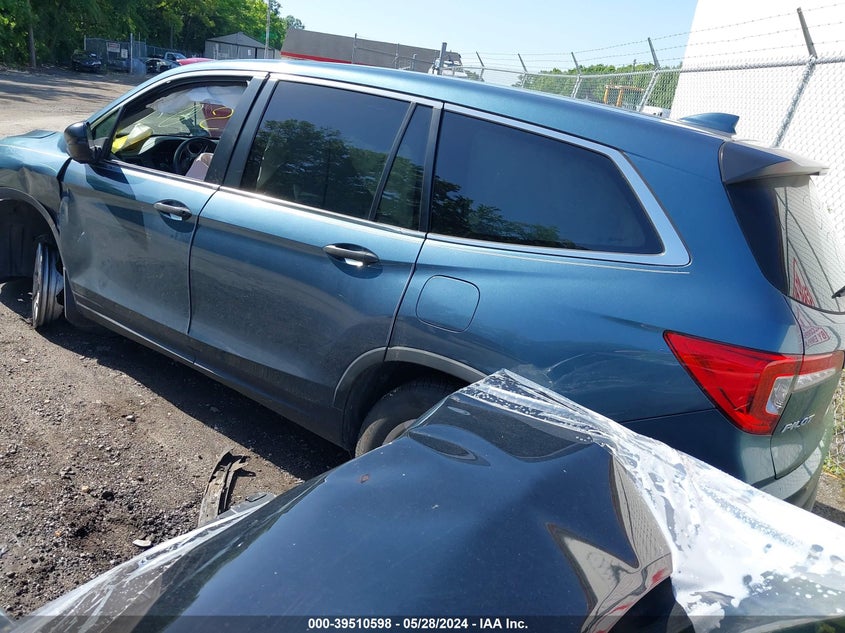 VIN 5FNYF6H15KB098951 2019 HONDA PILOT LX