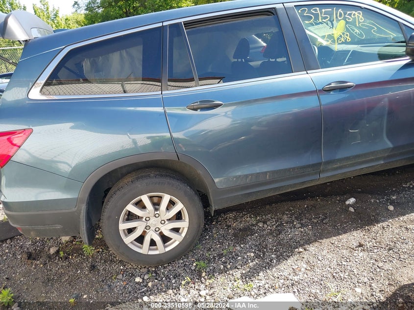 VIN 5FNYF6H15KB098951 2019 HONDA PILOT LX