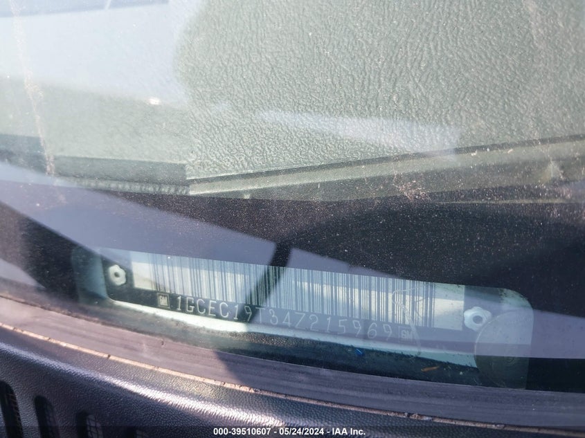 2004 Chevrolet Silverado 1500 Work Truck VIN: 1GCEC19T34Z215969 Lot: 39510607