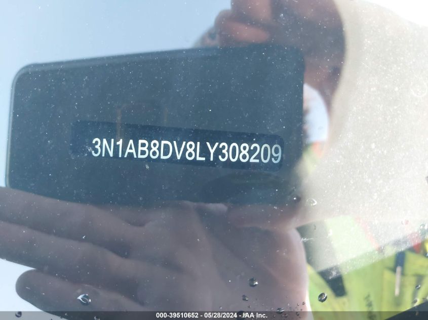2020 Nissan Sentra Sr Xtronic Cvt VIN: 3N1AB8DV8LY308209 Lot: 39510652