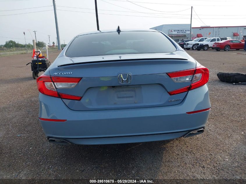 2022 Honda Accord Sport VIN: 1HGCV1F36NA015871 Lot: 39510675