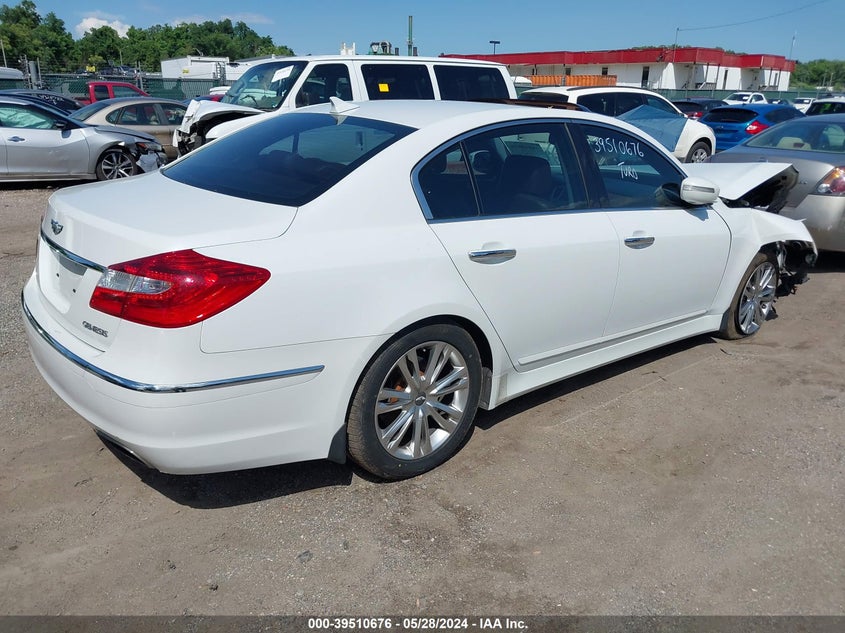 2013 Hyundai Genesis 3.8 VIN: KMHGC4DD4DU254489 Lot: 39510676
