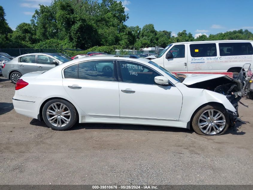 2013 Hyundai Genesis 3.8 VIN: KMHGC4DD4DU254489 Lot: 39510676