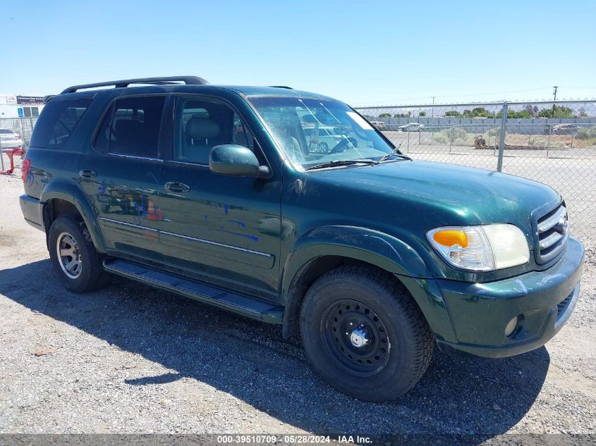 2001 Toyota Sequoia Limited V8 VIN: 5TDZT38A71S043441 Lot: 39510709