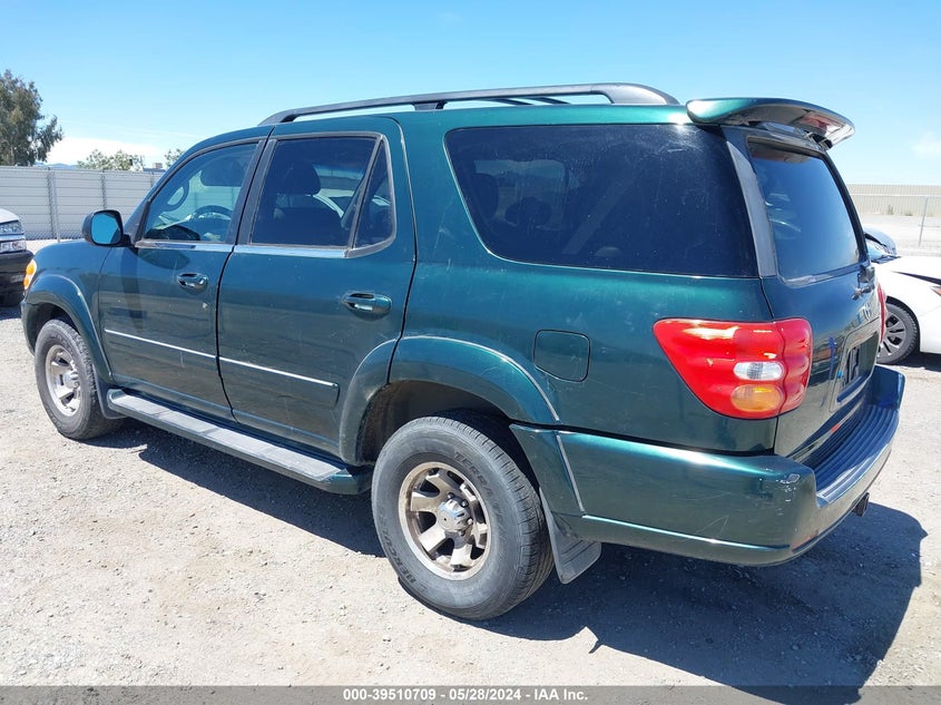 2001 Toyota Sequoia Limited V8 VIN: 5TDZT38A71S043441 Lot: 39510709