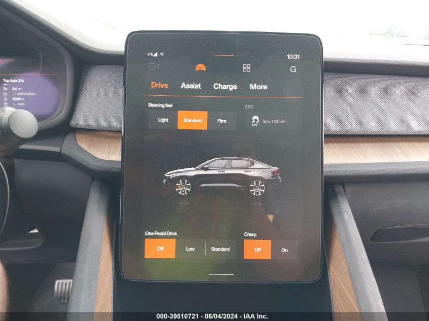 2022 Polestar 2 Long Range Dual Motor VIN: LPSED3KA3NL078904 Lot: 39510721