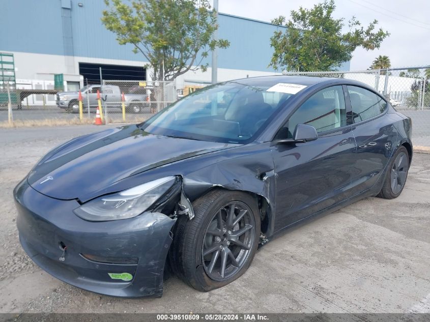 2022 Tesla Model 3 Long Range Dual Motor All-Wheel Drive VIN: 5YJ3E1EB1NF365004 Lot: 39510809