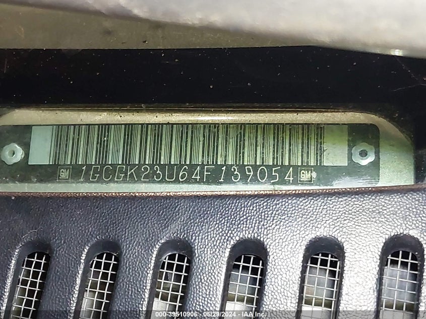 2004 Chevrolet Silverado 2500 Ls VIN: 1GCGK23U64F139054 Lot: 39510906