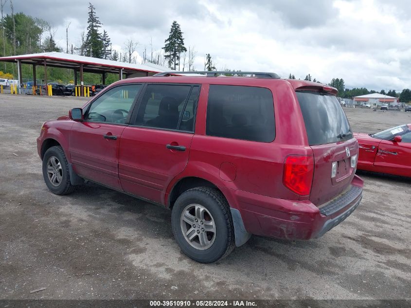 2005 Honda Pilot Ex-L VIN: 2HKYF187X5H546291 Lot: 39510910