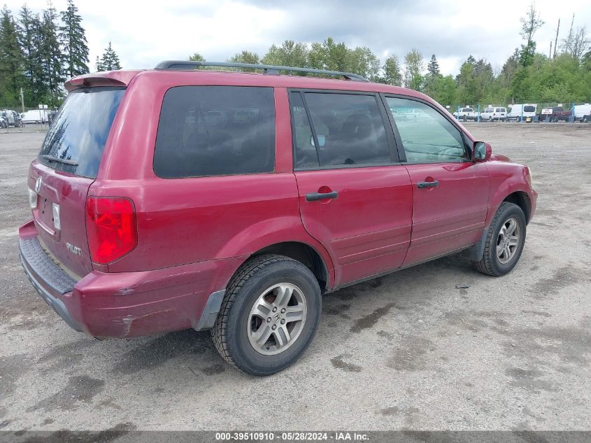 2005 Honda Pilot Ex-L VIN: 2HKYF187X5H546291 Lot: 39510910