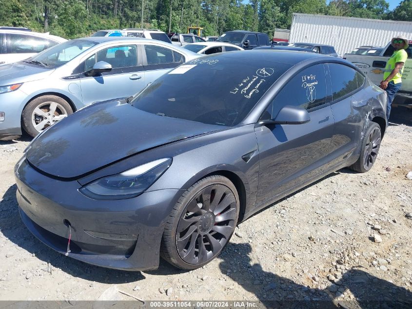 2021 Tesla Model 3 Performance Dual Motor All-Wheel Drive VIN: 5YJ3E1ECXMF980898 Lot: 39511054